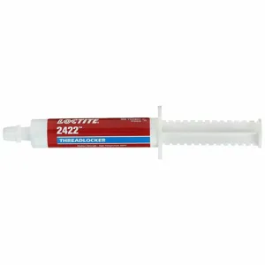 LOCTITE 1134601 Medium-Strength Threadlocker, 2422, Blue, High-Temp Resistant, 0.86 fl oz, Syringe, 1 EA | CR9RER 42MM70