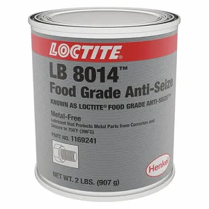 LOCTITE 1169241 Food Grade Anti-Seize, 32 oz Container Size, Can, Non-Metallic, Molybdenum, LB 8014 | CR9RBH 6JZV9