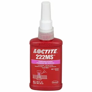 LOCTITE 135334 Low-Strength Threadlocker, 222MS, Purple, Meets Mil Spec, 1.69 fl oz, Bottle, 1 EA | CR9QZA 5E213