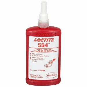 LOCTITE 135489 Pipe Thread Sealant, 554, 8.5 Fl Oz, Bottle, Red | CR9REG 1YDZ4