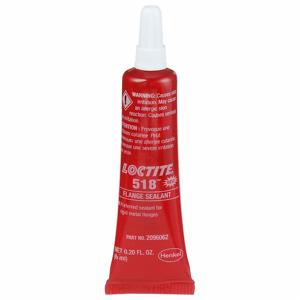 LOCTITE 2096062 Anaerobic Gasket Maker, 518, 0.2 fl oz, Tube, Red | CR9RBW 49CR92
