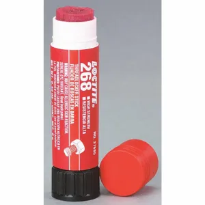 LOCTITE 826036 High-Strength Threadlocker, 268, Red, No-Drip, 0.32 oz, Stick, 1 EA | CR9REP 3UU56