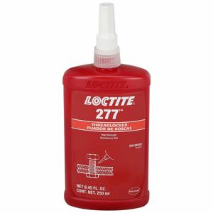LOCTITE 88449 High-Strength Threadlocker, 277, Red, Oil Tolerant, 8.45 fl oz, Bottle, 1 EA | CR9QYV 3KE50