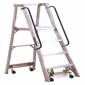LOUISVILLE AP5004 Platform Stepladder, 5 Ft. 9 Inch Ladder Height, 300 Lbs. Load Capacity, Aluminium | CH6NHW 33J646
