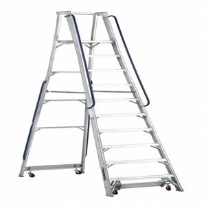 LOUISVILLE AP5010 Platform Stepladder, 11 Ft. 5 Inch Ladder Height, 300 Lbs. Load Capacity, Aluminium | CH6NHZ 33J645