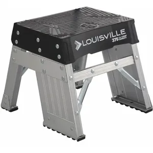 LOUISVILLE AY8001 Folding Step, 12 Inch Overall Height, 375 Lbs. Load Capacity, Number of Steps 1 | CD3WMR 415J14