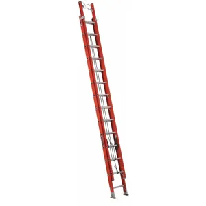 LOUISVILLE FE3228-E03 28 ft. Fiberglass Extension Ladder, 300 Lbs. Load Capacity, 61.0 Lbs. Net Weight | CD2FAE 33J672