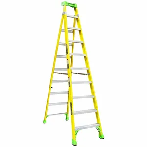 LOUISVILLE FXS1410HD Stepladder, 10 ft Lengthadder Height, 9 Steps, 375 lb, 60 Inch Size Base Spread | CR9RHA 52YX55