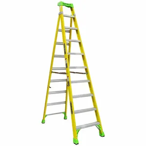 LOUISVILLE FXS1412HD Stepladder, 12 ft Lengthadder Height, 11 Steps, 375 lb, 71 Inch Size Base Spread | CR9RHB 52YX56