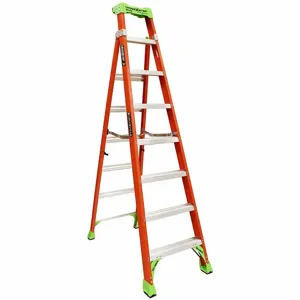 LOUISVILLE FXS1508 Stepladder, 8 ft Lengthadder Height, 7 Steps, 300 lb, 48 Inch Size Base Spread | CR9RHG 48XL14