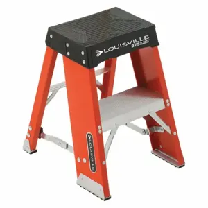 LOUISVILLE FY8002 Fiberglass Folding Step, 375 Lbs. Load Capacity, Number of Steps 2 | CD3WBF 415J19