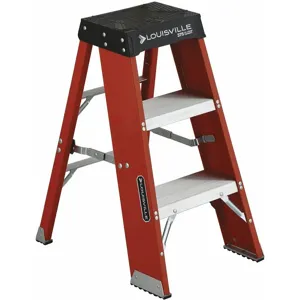 LOUISVILLE FY8003 Fiberglass Folding Step, 375 Lbs. Load Capacity, Number of Steps 3 | CD3VJJ 415J20