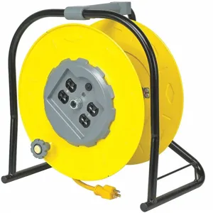 LUMAPRO 436H03 125 VAC Commercial Hand Wind Cord Reel, No. of Outlets 4, Cord Included Yes | CD2GEP