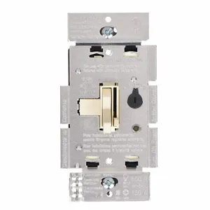 LUTRON AYCL-153P-AL Lighting Di mmer, Cfl/Halogen/Incandescent/Led, Hard Wired, 1-Pole, 3-Way, 120 Vac | CR9TCZ 10P924