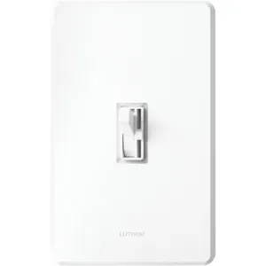 LUTRON AYCL-153P-WH Lighting Dimmer, CFL, Halogen, Incandescent, Concealed With On/Off Toggle | CD3KBY 10P922