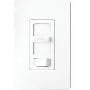 LUTRON CTCL-153P-WH Slide Lighting Dimmer, CFL, Halogen, Incandescent, 1-Pole, 3-Way | CD2KNC 10P919