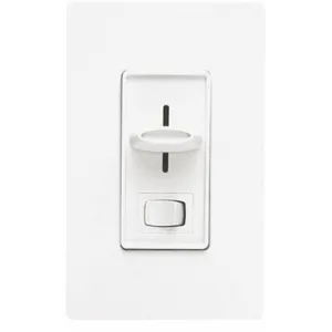 LUTRON CTELV-303P-WH Lighting Dimmer, Slide with On/Off Rocker, 1-Pole, 3-Way, White | CD3KCB 13M195