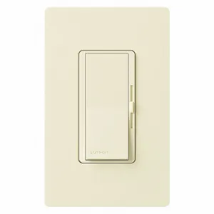 LUTRON DVSTV-NHE-AL Lighting Di mmer, Fluorescent/LED, Hard Wired, 1-Pole/3-Way, 120 to 277V AC, Almond | CR9TDG 788NA4