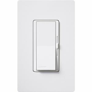 LUTRON DVSTV-NHE-WH Lighting Di mmer, Fluorescent/LED, Hard Wired, 1-Pole/3-Way, 120 to 277V AC, White | CR9TDK 788N98