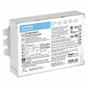 LUTRON EC3DT418KU2S CFL Ballast, 120 to 277VAC, 2 Bulbs Supported, 18 W | CR9TAP 6ZET5