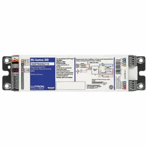 LUTRON H3DT817GU317 Fluorescent Ballast, 120 to 277 VAC, 3 Bulbs Supported, 17 With Max. Bulb Watts, T8 | CR9RZL 6ZET8