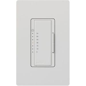 LUTRON MA-T51-WH Electronic Wall Switch Timer, Max. On/Off Cycles 1, White, 120 VAC | CD3KBD 4YPG3
