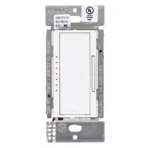 LUTRON MRF2-600M-WH Wireless Lighting Di mmer, Halogen/Incandescent, Wireless RF, 434.0 MHz, 1-Pole | CR9TGK 25L189