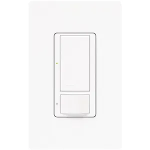 LUTRON MRF2-F6AN-DV-WH Push Button Wireless Lighting Dimmer, 3-Wire Fluorescent, LED Light Technology | CD3YHZ 5PWT2