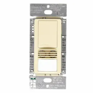 LUTRON MS-B102-IV Occupancy Sensor, Hard Wired, Wall Switch Box | CR9TFK 32JA43