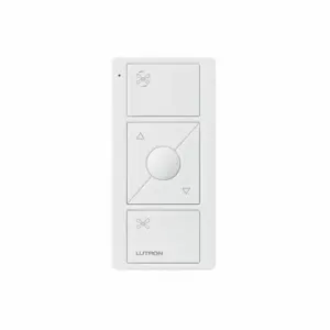 LUTRON PJ2-3BRL-GWH-F01 Wireless Fan Remote Control, Wireless RF, 3V DC, White | CR9TGH 784K30