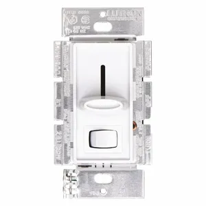 LUTRON SF-103P-WH Lighting Di mmer, 3-Wire Fluorescent/LED, Hard Wired, 1-Pole, 3-Way, 1 Gangs, 120V AC | CR9TCH 5PWK0