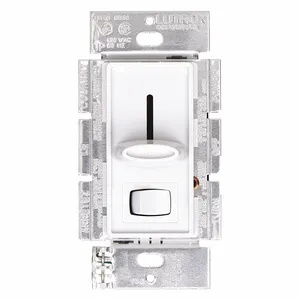 LUTRON SLV-600P-WH Lighting Di mmer, Low Volt, Hard Wired, 1-Pole, 1 Gangs, 120V AC, 600 VA, White | CR9TEM 6E030