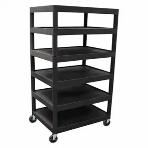 LUXOR BC60-B Utility Cart, Six Flat Shelf | CR9TJE 58ZX52