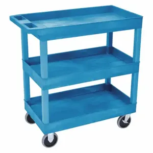 LUXOR EC111HD-BU High Capacity, Tub Shelves Cart | CR9THJ 58ZX66