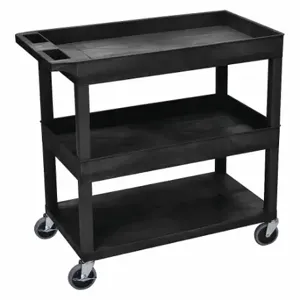 LUXOR EC112-B High Capacity, Tubs, 1 Flat Shelf Cart | CR9THM 58ZX70