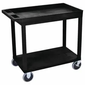 LUXOR EC12HD-B Cart, 1 Tub 1 Flat Shelf, 18 Inchx32 Inch | CP4QAA 58ZX88