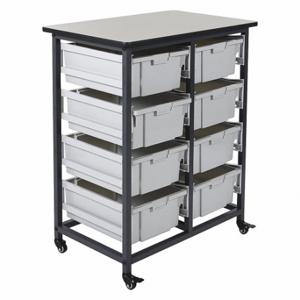 LUXOR MBS-DR-8L Stackable Storage Bins | CR9THD 58ZY90