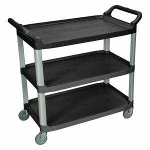 LUXOR SC13-B Serving Cart, 3 Shelf, L | CP4QAB 58ZZ12