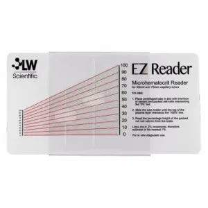 LW SCIENTIFIC ZCP-EZRD-HEM7 Hematocrit Reader Card | CR9TMD 54PC09