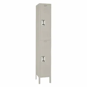 LYON 7GC5212I Wardrobe Locker, 12 Inch x 15 Inch x 78 Inch, Louvered, 2 Tiers, 1 Units Wide | CR9ZBL 55YA75