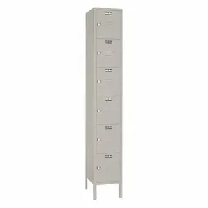 LYON 7GC5362SU Wardrobe Locker, 12 Inch x 18 Inch x 78 Inch, 6 Tiers, 1 Units Wide, Louvered | CR9ZBY 55YC17