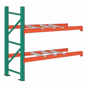 LYON 97AFB144048096 Pallet Rack Add-On Unit, 108 Inch x 48 Inch x 8 ft, 14 ga Beams, 14 ga UprigHeights | CR9YNW 55XG09