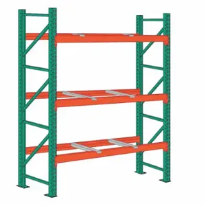 LYON 97SFB108042144 Pallet Rack Starter Unit, 108 Inch x 42 Inch x 12 ft, 14 ga Beams, 14 ga UprigHeights | CR9YPJ 55XG20