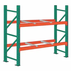 LYON 97SFB120048096 Pallet Rack Starter Unit, 108 Inch x 48 Inch x 8 ft, 14 ga Beams, 14 ga UprigHeights | CR9YQC 55XG06