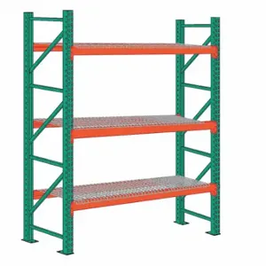 LYON 97SWD096048144 Pallet Rack Starter Unit, 108 Inch x 48 Inch x 12 ft, 14 ga Beams, 14 ga UprigHeights | CR9YPR 55XG42