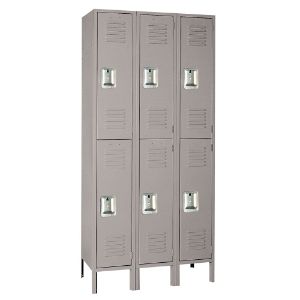 LYON DD52123SU Wardrobe Locker, Assembled, 15 Opening, Size 12 x 15 x 36 Inch, Steel, Gray | CE8ACG
