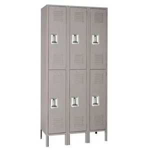 LYON DD52123SU Wardrobe Locker, Assembled, 15 Opening, Size 12 x 15 x 36 Inch, Steel, Gray | CE8ACG