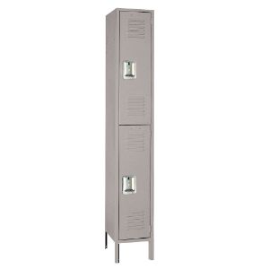LYON DD5212SU Wardrobe Locker, Assembled, 2 Opening, Size 12 x 15 x 36 Inch, Steel, Gray | CE8ACF