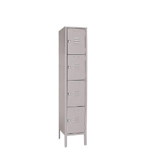 LYON DD5352 Wardrobe Locker, Four Tier, Unassembled, Size 12 x 12 x 12 Inch, Steel, Gray | CE8ACH
