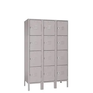 LYON DD53523 Wardrobe Locker, Four Tier, Unassembled, Size 12 x 12 x 12 Inch, Steel | CE8ACJ